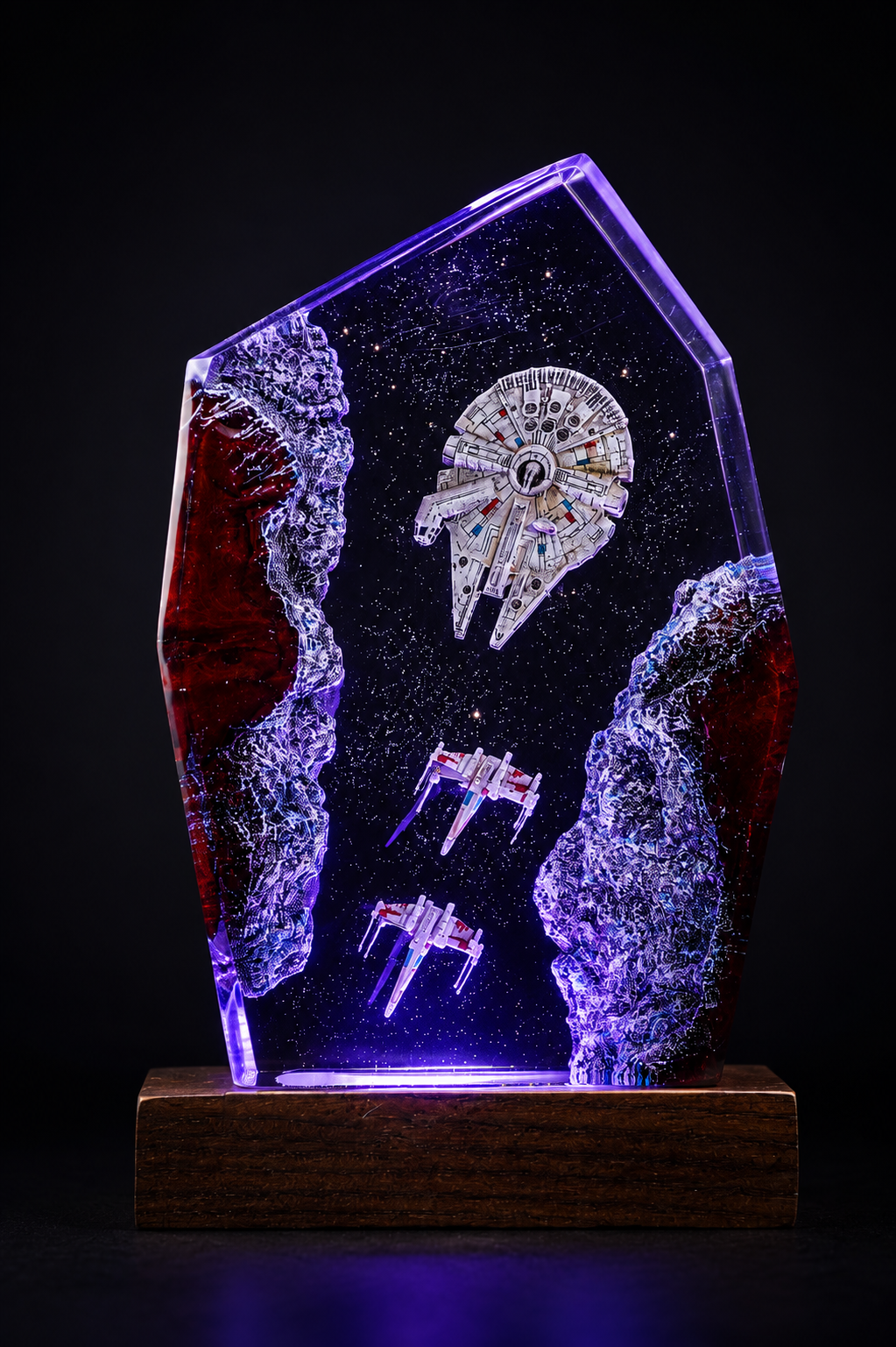 "Galaxy Warship Resin Lamp" by Jenny