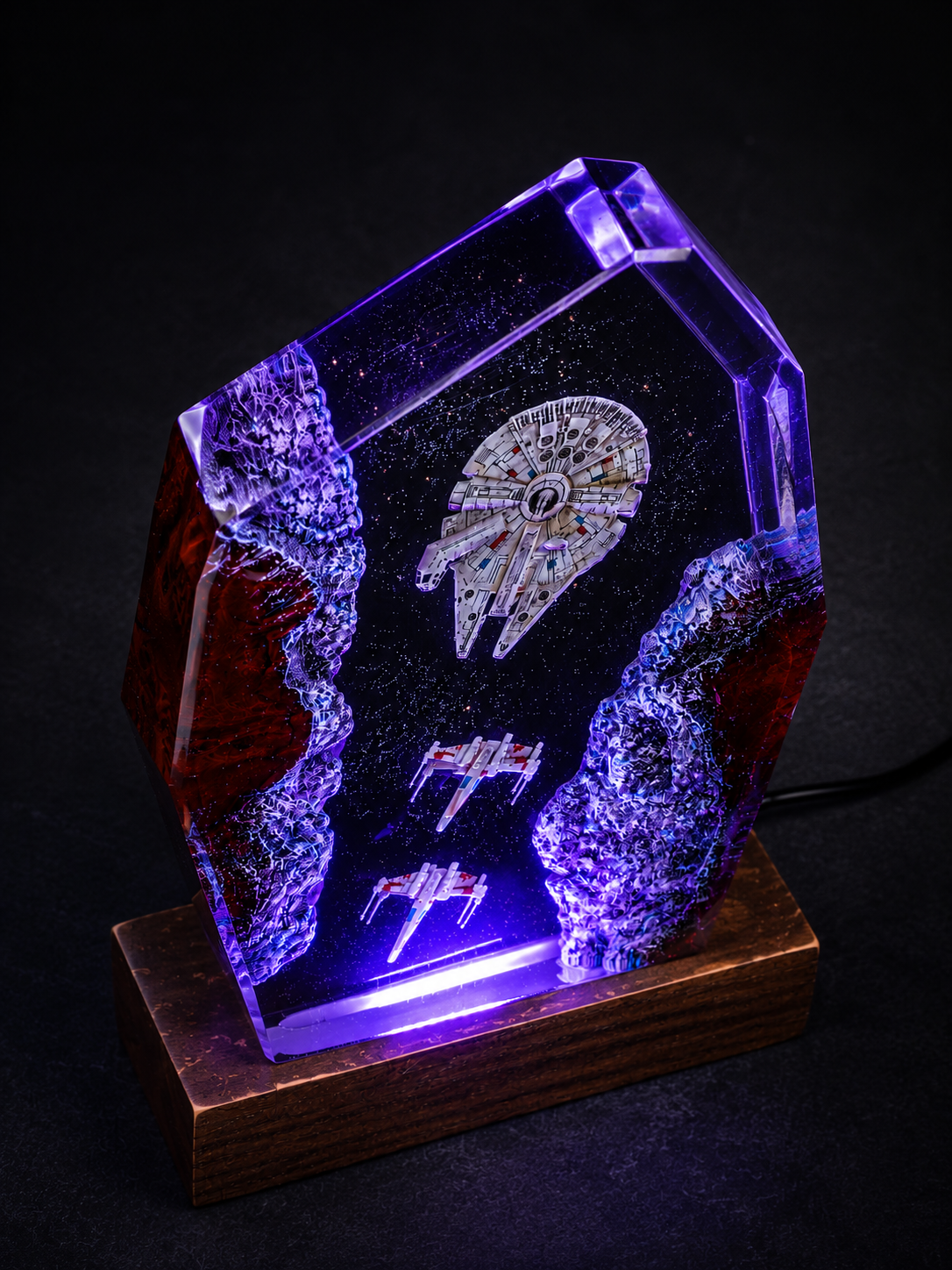 "Galaxy Warship Resin Lamp" by Jenny